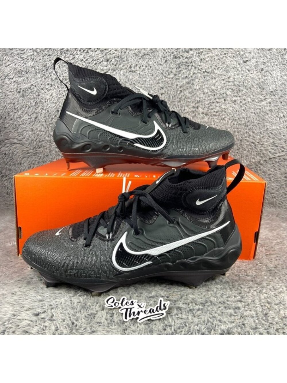 Nike Alpha Huarache NXT Baseball Metal Size 11 Men Black Smoke Grey DJ6517-010